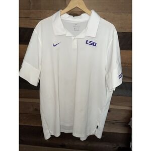NIKE LSU Pullover Short Sleeve Dri-Fit Coach Windbreaker Jacket Mens XXL
